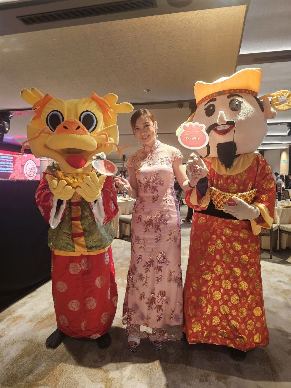 Emcee Sharlyn hosted docu sign chinese new year 2024